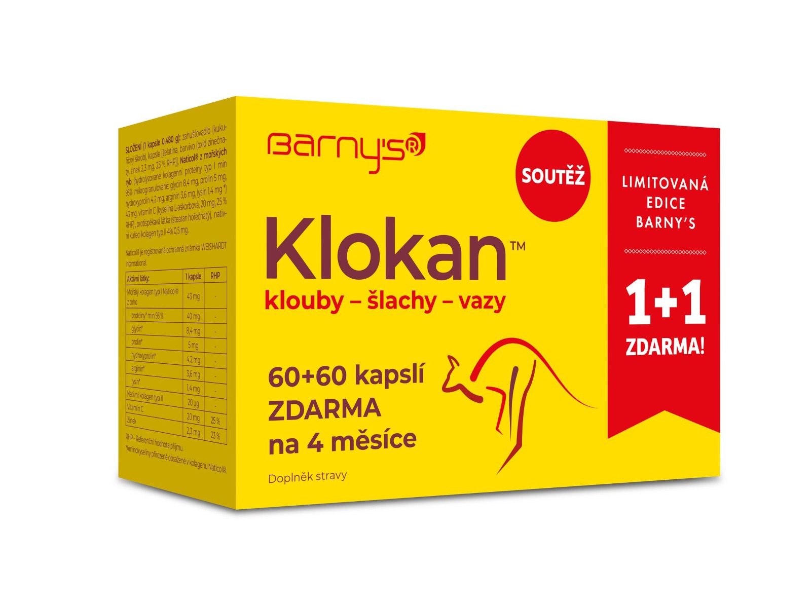 Barny´s Klokan limitovaná edice 60+60 kapslí