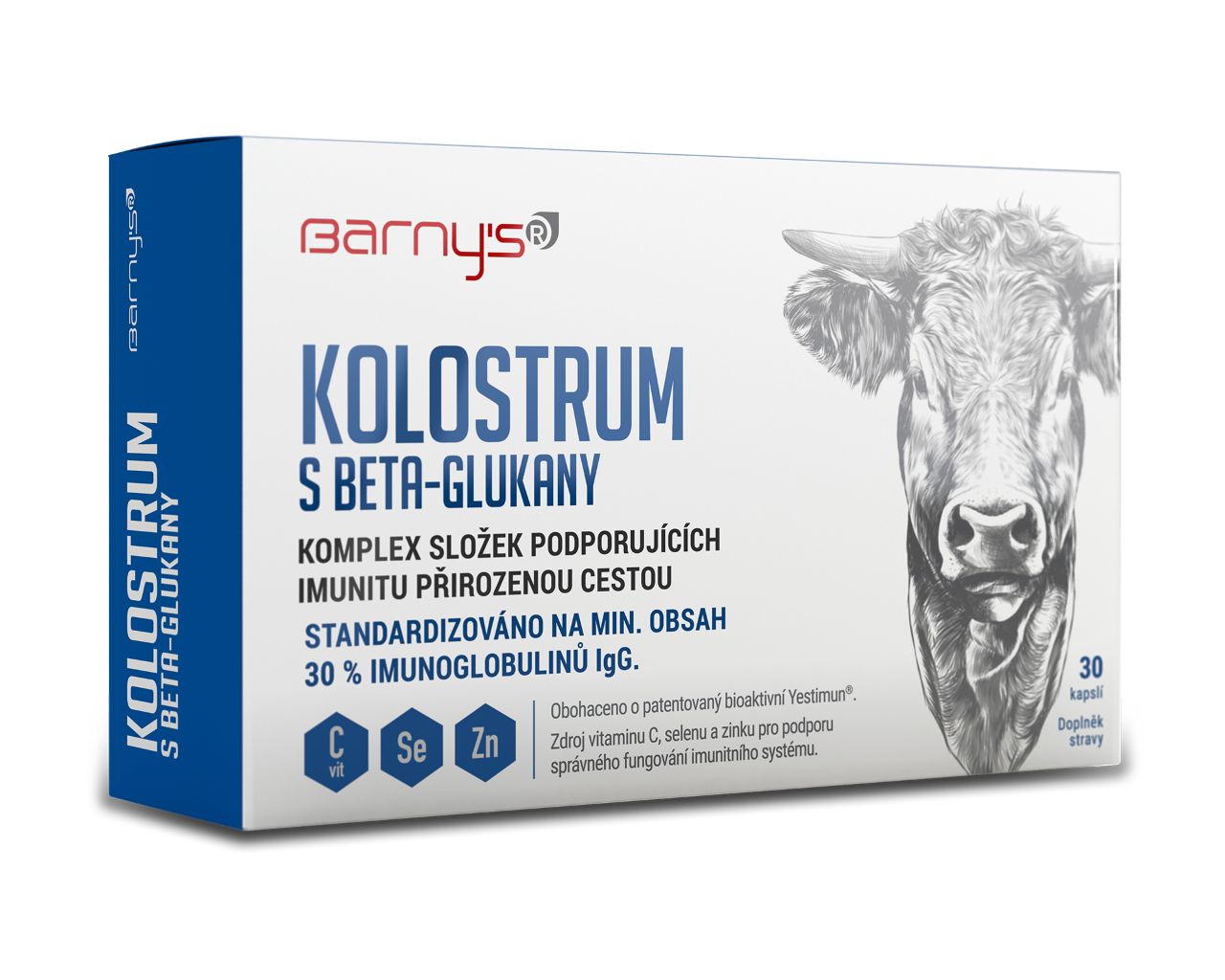 Barny´s Kolostrum s beta-glukany 30 kapslí