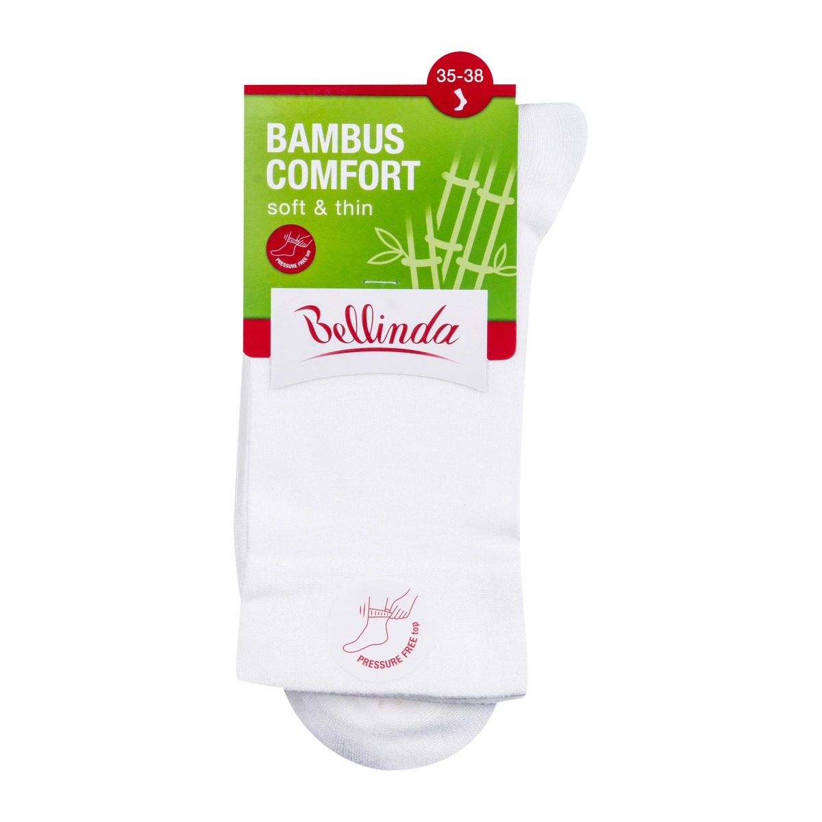 Bellinda BAMBUS Comfort vel. 35–38 dámské ponožky bílé