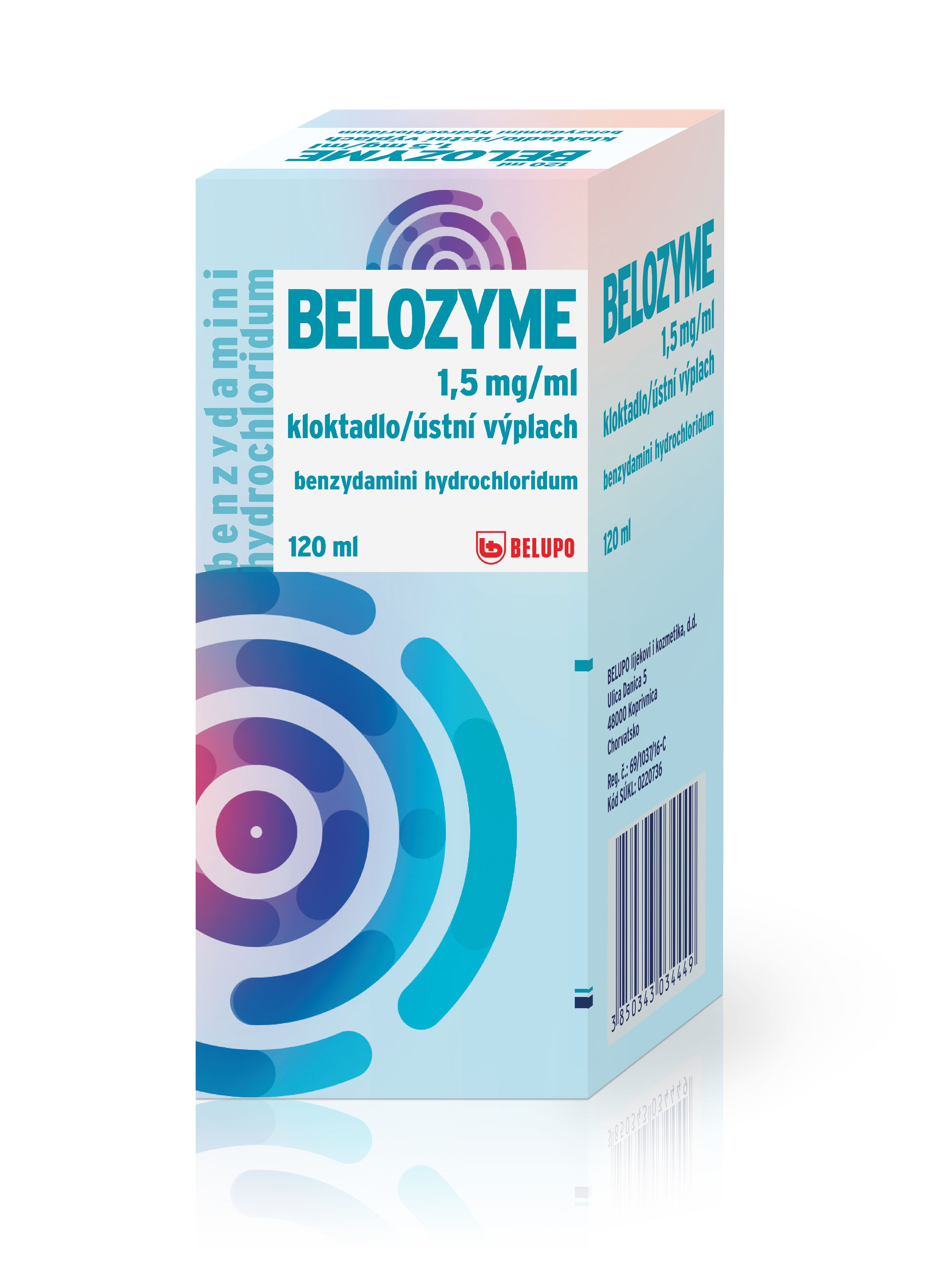 Belozyme 1,5 mg/ml ústní výplach 120 ml