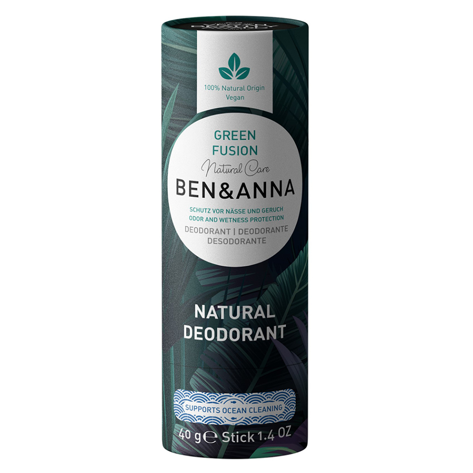 BEN & ANNA Tuhý deodorant BIO Green Fusion 40 g, poškozený obal