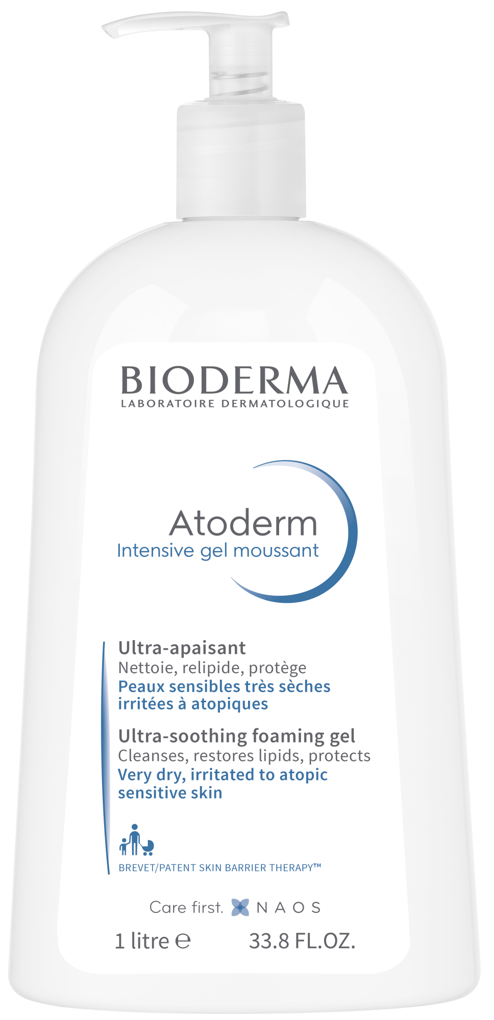 BIODERMA Atoderm Intensive Gel moussant zklidňující sprchový gel pro velmi suchou a atopickou pokožku 1 l