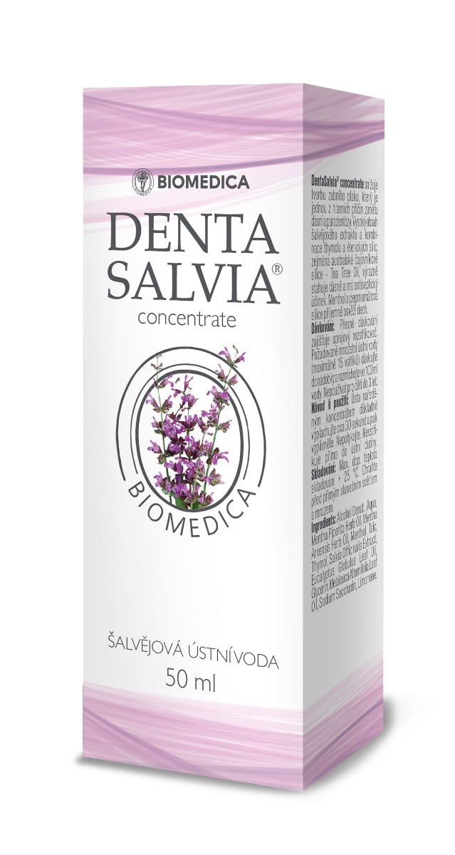 Biomedica Denta Salvia concentrate šalvějová ústní voda 50 ml