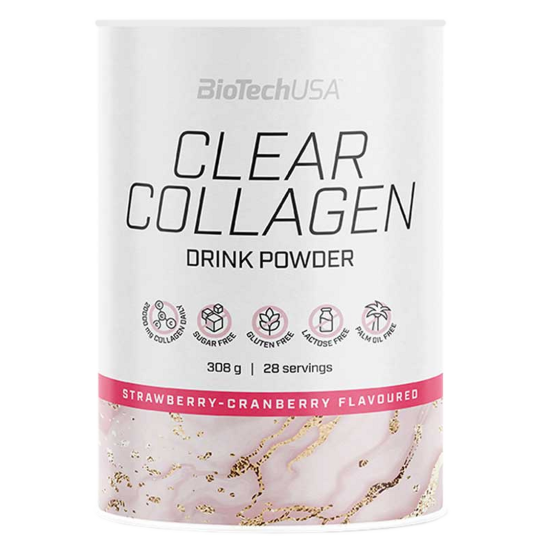 BioTech USA Clear Collagen 308g - jahoda, brusinka