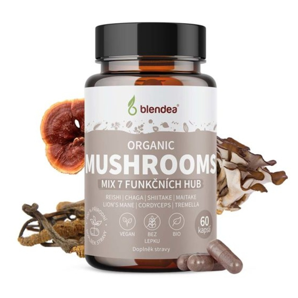 BLENDEA Mushrooms Organic BIO 60 kapslí