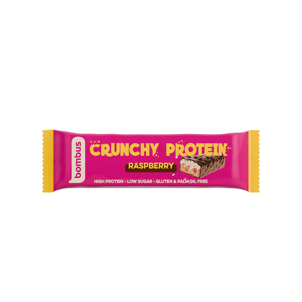 BOMBUS Crunchy protein raspberry 50 g