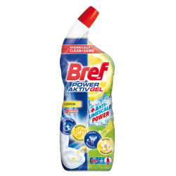 BREF Power Aktiv gel WC čistič Lemon 700 ml