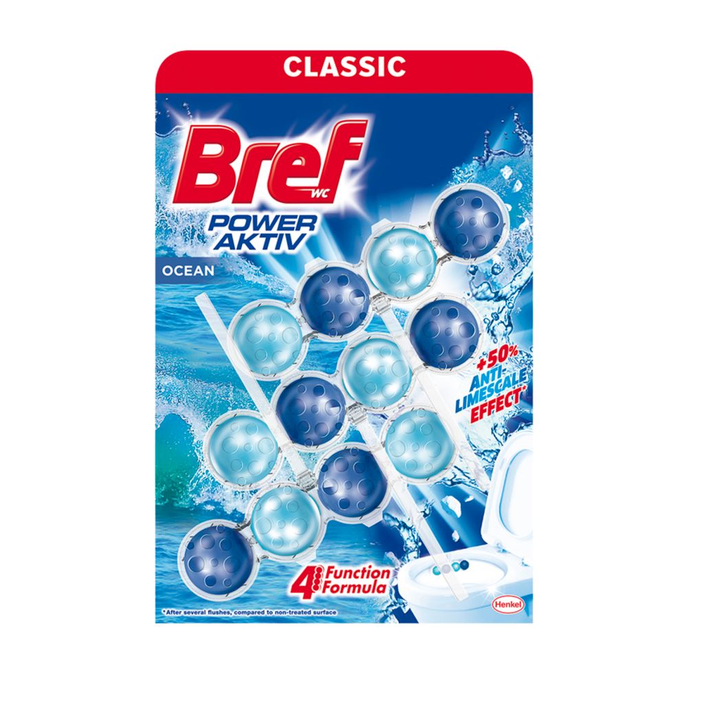 Bref WC blok Power Aktiv Ocean 3x50 g