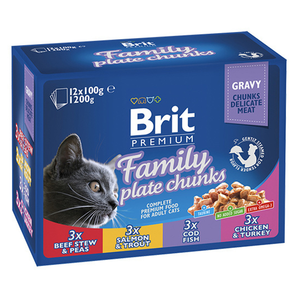 BRIT Premium Family Plate kapsička pro kočky 12 x 100 g