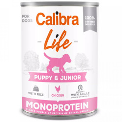 CALIBRA Life konzerva Puppy&Junior Chicken&rice pro štěňata 400 g