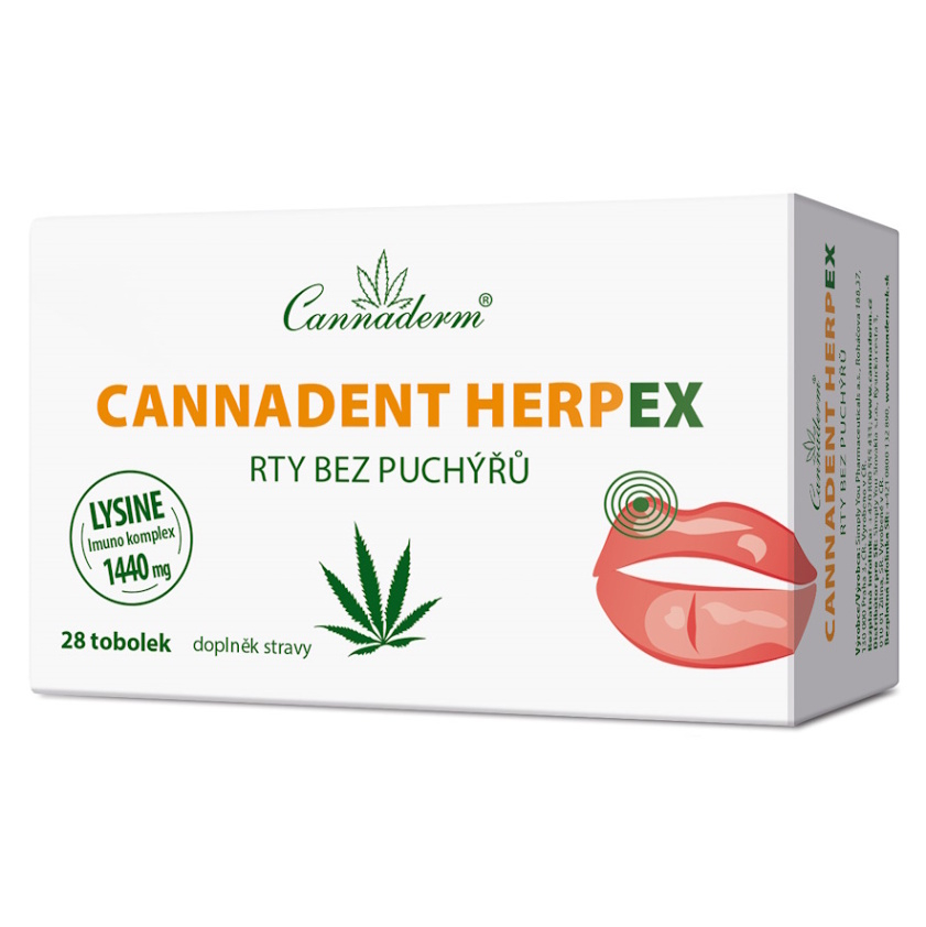 CANNADERM Cannadent HerpEX rty bez puchýřů 28 tobolek