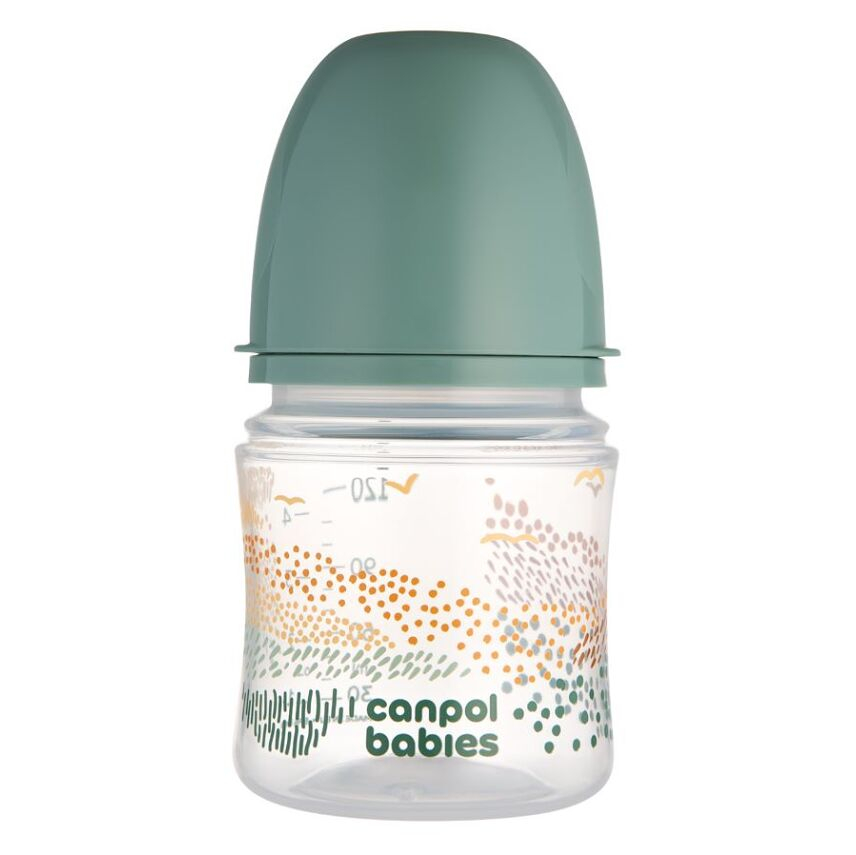 CANPOL BABIES Antikoliková lahev EasyStart MOUNTAIS zelená 120 ml