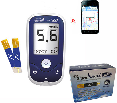 CELIMED Glukometr SD Gluco Navii NFC + 50 proužky