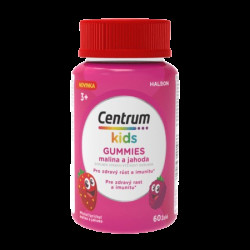 CENTRUM Kids Gummies multivitamín pro děti malina a jahoda želé 60 ks