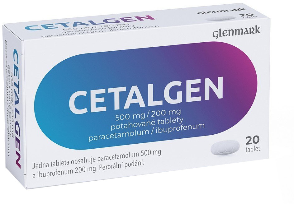 CETALGEN 500mg/200mg, 20 tablet 20 ks