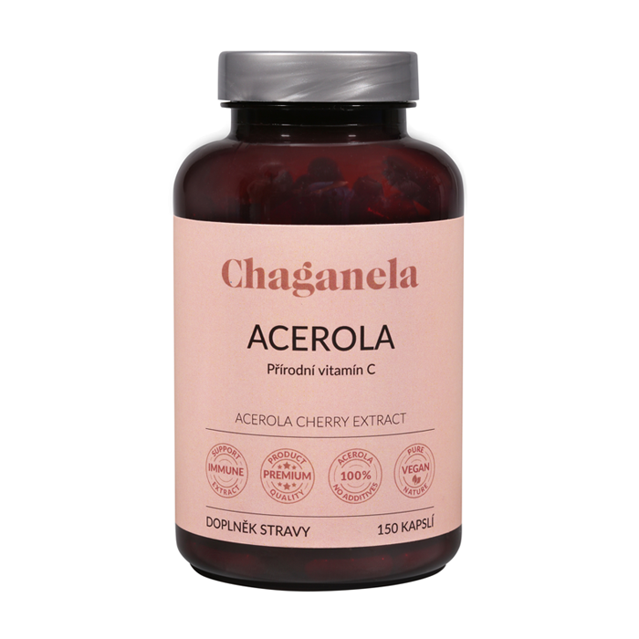 CHAGANELA Acerola (přírodní vitamín C) 150 kapslí