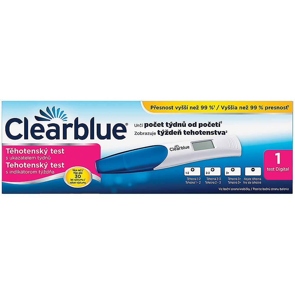 CLEARBLUE Těhotenský test s digitálním indikátorem početí 1 ks