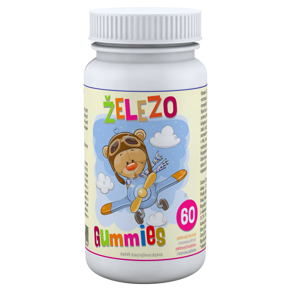 CLINICAL Železo Gummies 60 pektinových bonbónů