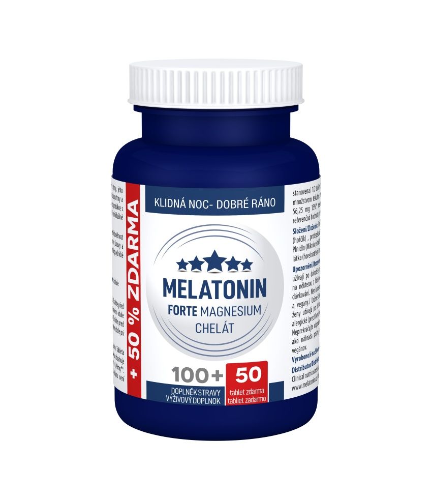 Clinical Melatonin Forte Magnesium chelát 100+50 tablet zdarma