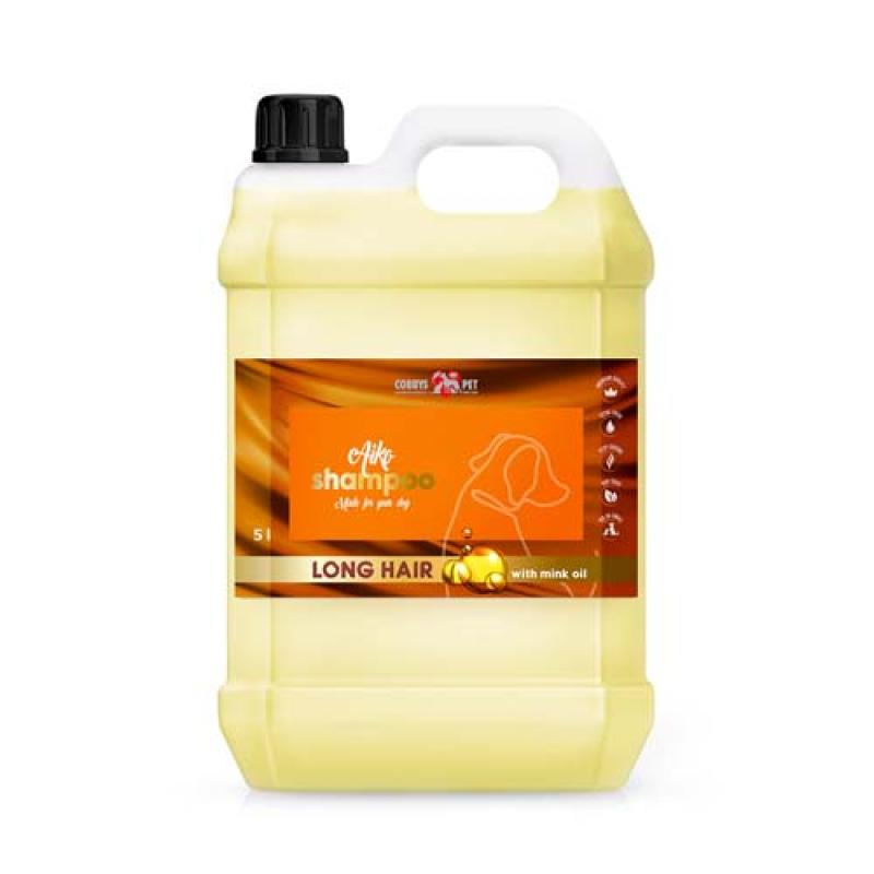 Cobbyspet AIKO LONG HAIR SHAMPOO WITH MINK OIL 5L šampon pro psy s norkovým olejem