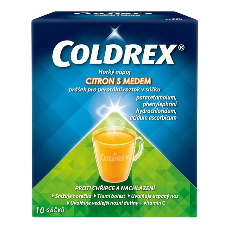 COLDREX Horký nápoj s citronem a medem 10 ks