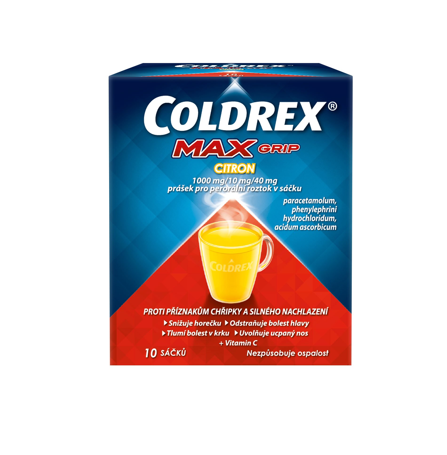 COLDREX MAXGrip Citron horký nápoj 10 sáčků