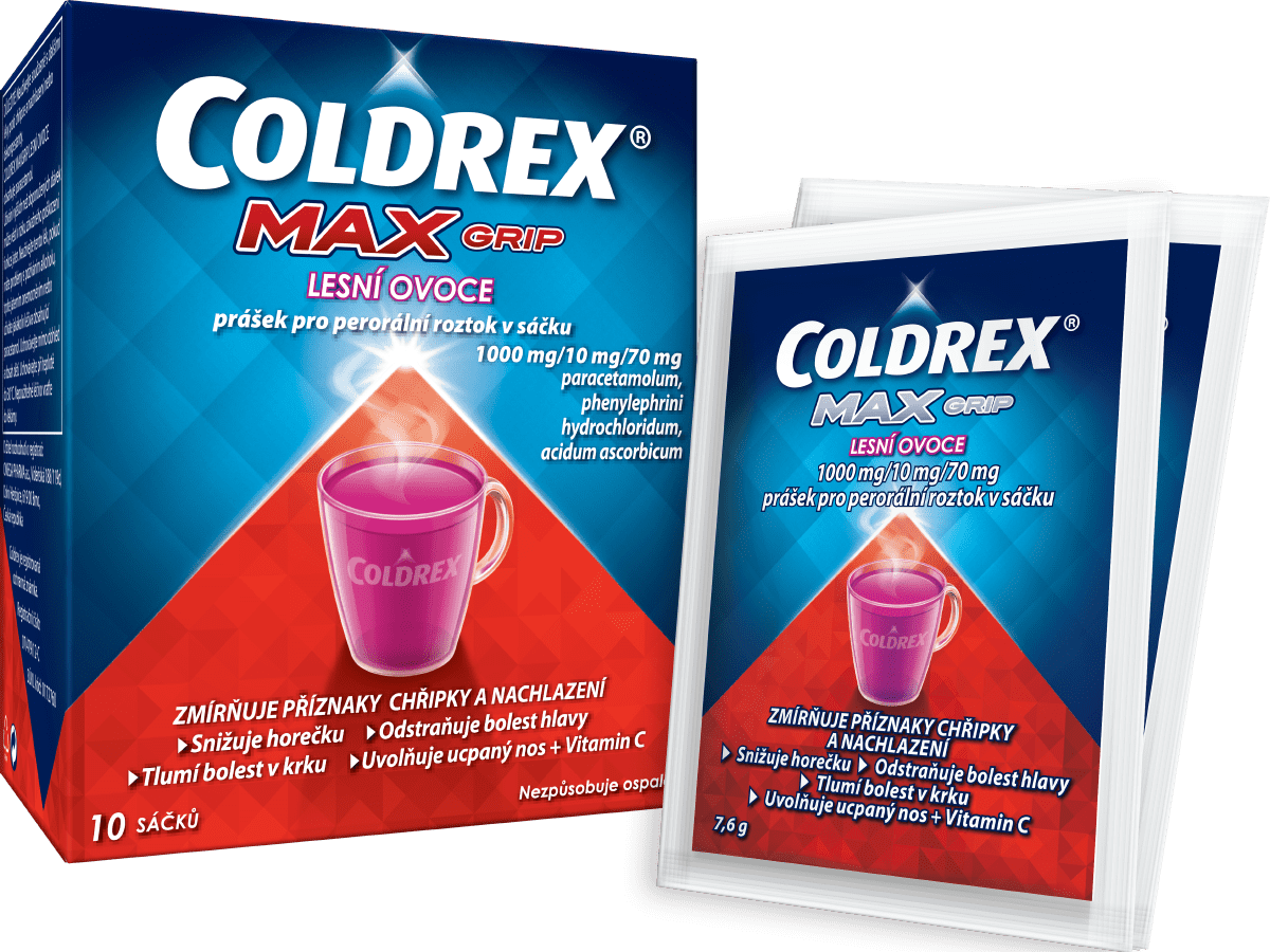 COLDREX MAXGrip Lesní ovoce 10 ks