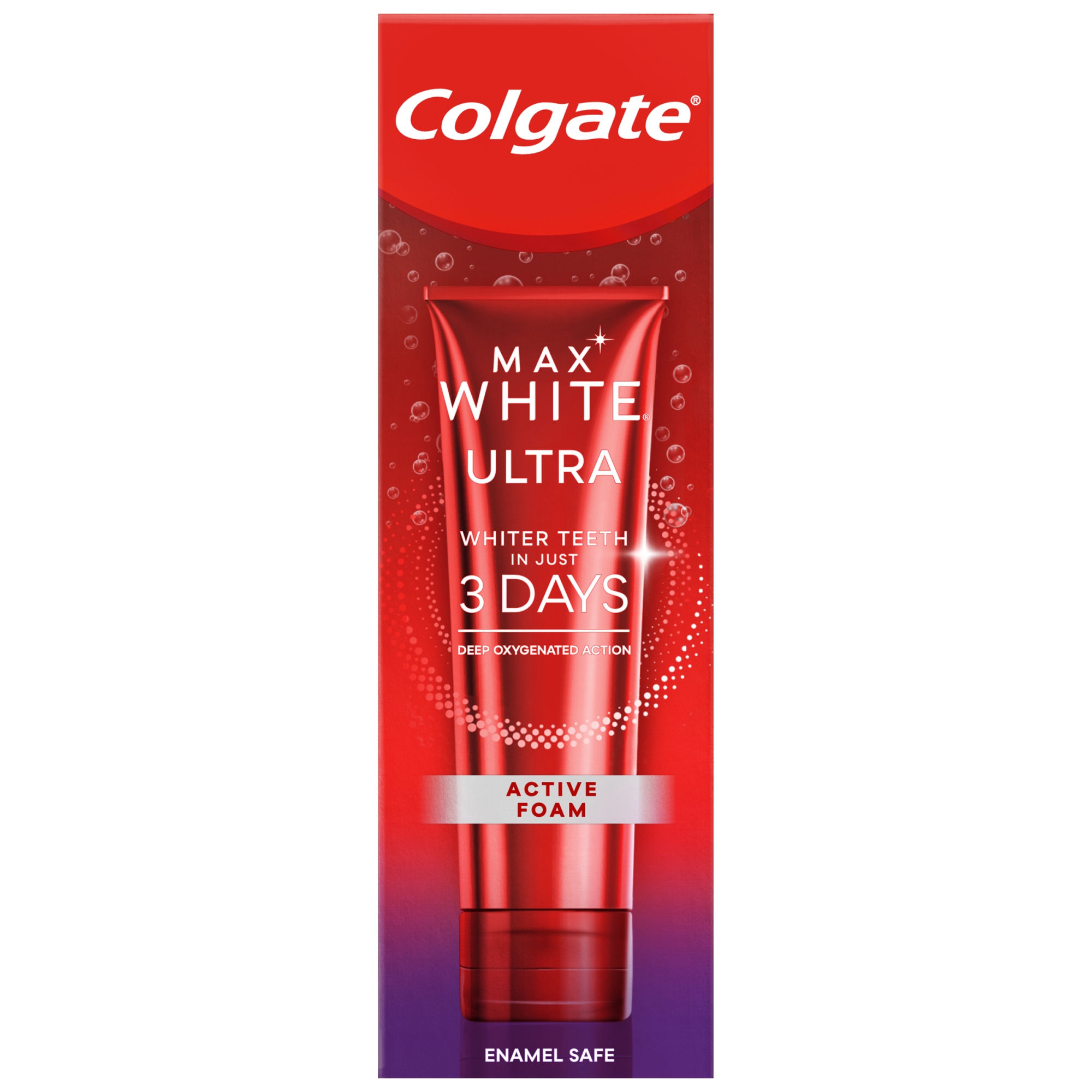 COLGATE Max White Ultra Active Foam, bělicí zubní pasta 50 ml