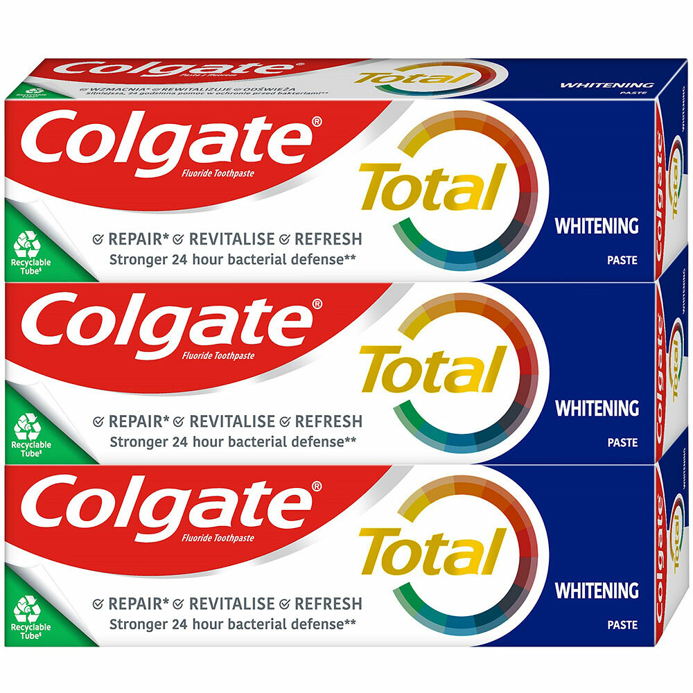 COLGATE Total Whitening Zubní pasta 3 x 75 ml