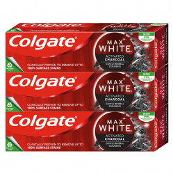 COLGATE Zubní pasta Max White Charcoal  3x 75 ml