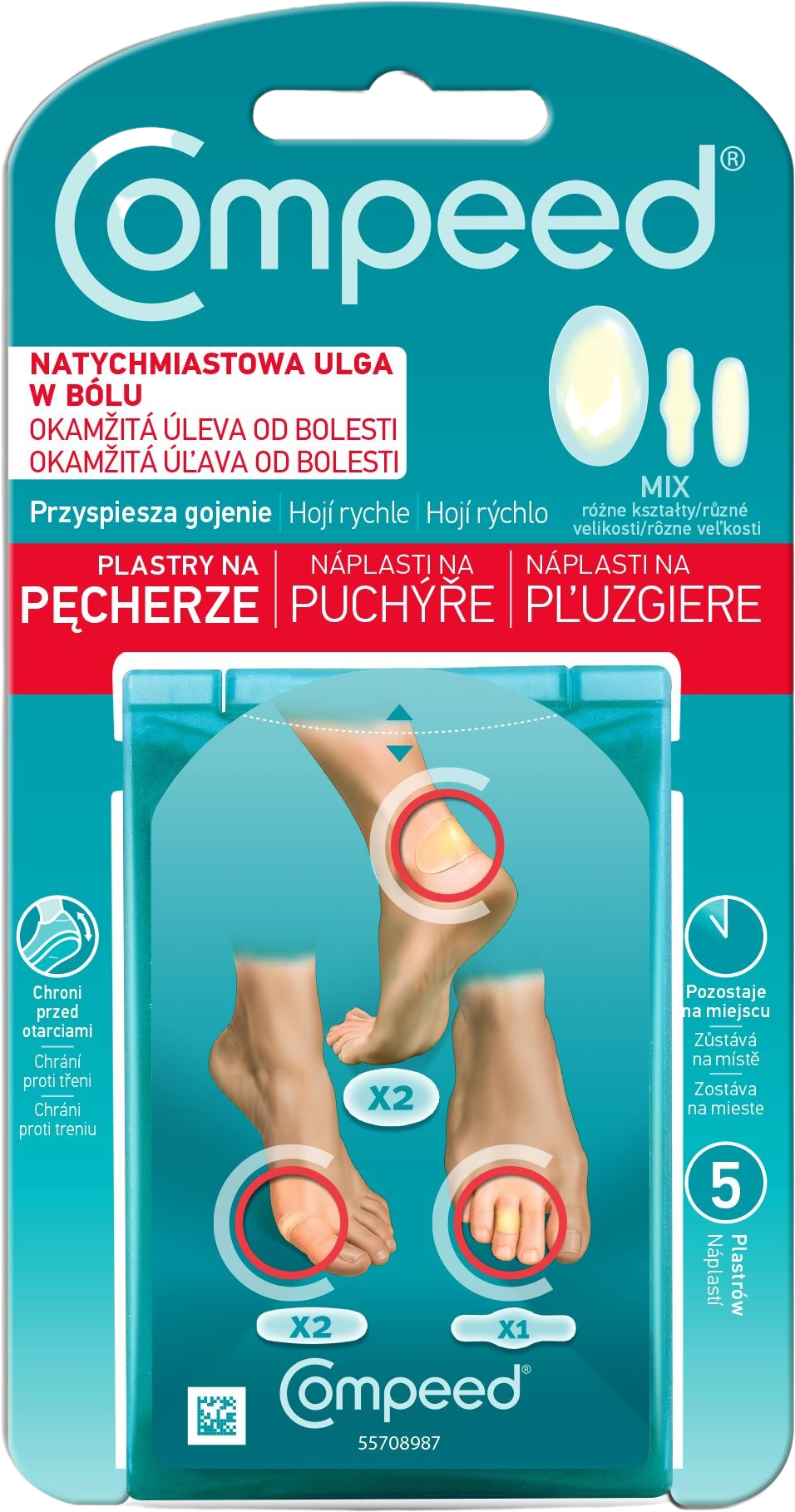 COMPEED Náplast na puchýře mix 5 ks