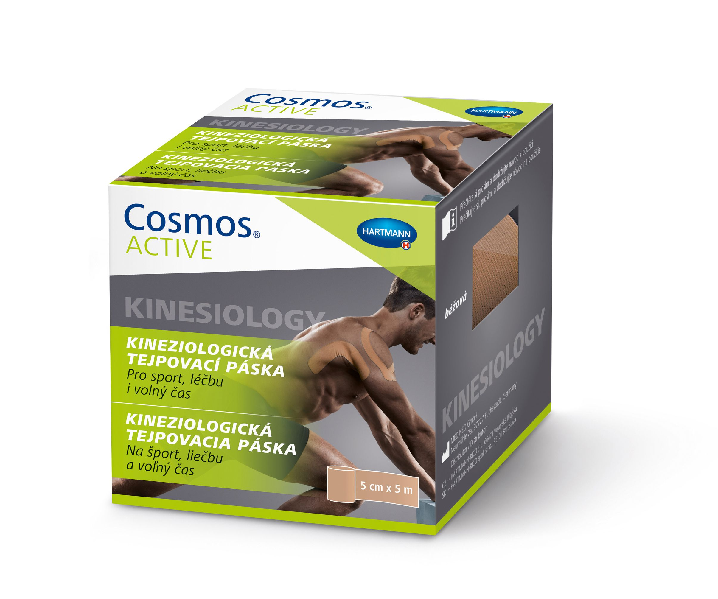 Cosmos Active Kinesiology 5 cm x 5 m tejpovací páska 1 ks béžová