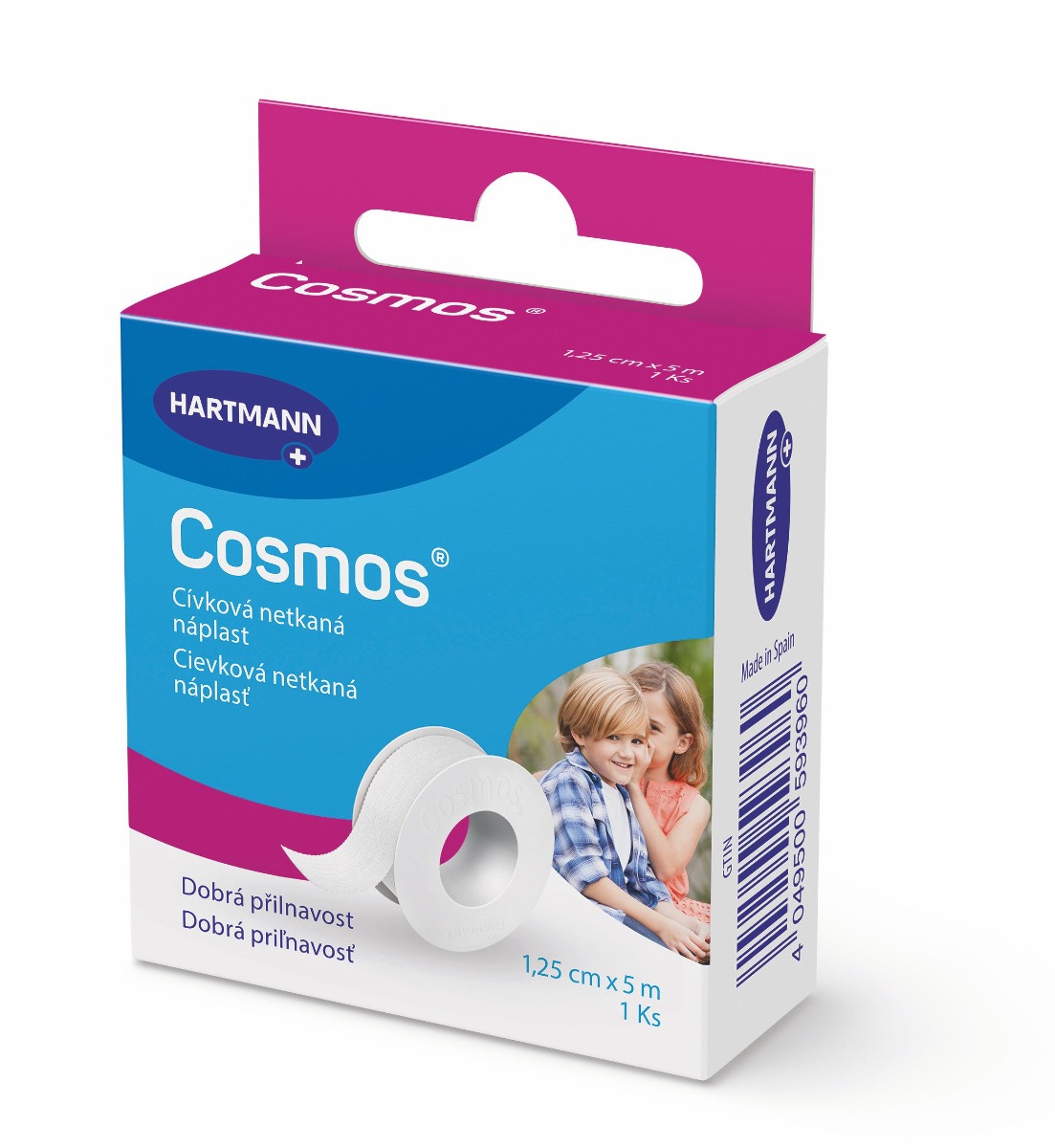 Cosmos Cívková netkaná náplast 1,25 cm x 5 m 1 ks