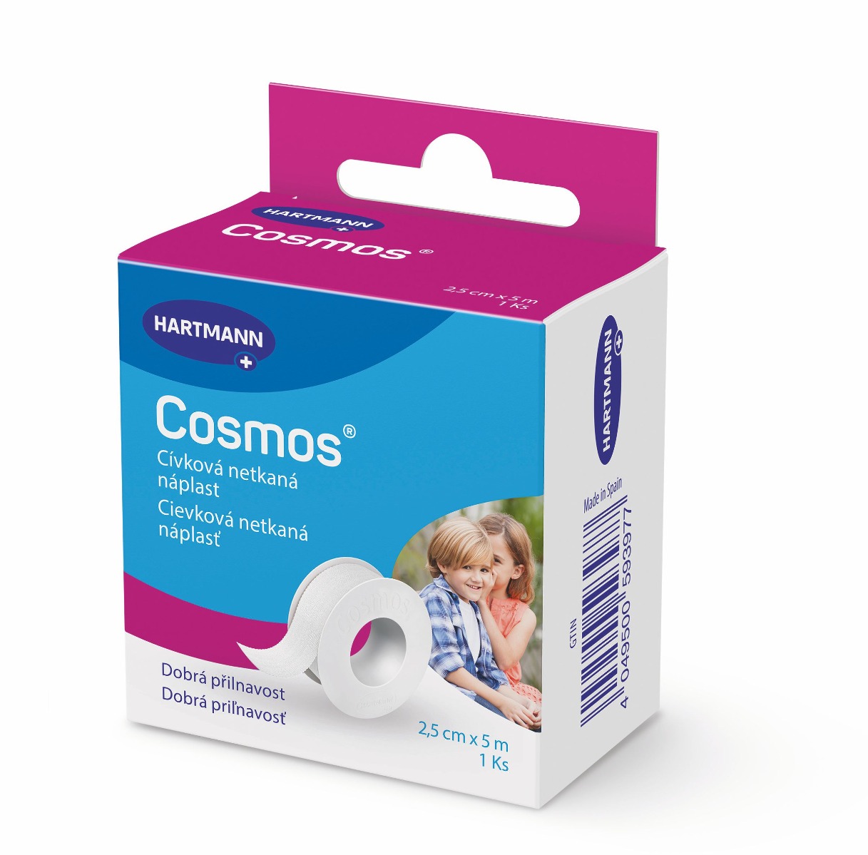 Cosmos Cívková netkaná náplast 2,5 cm x 5 m 1 ks