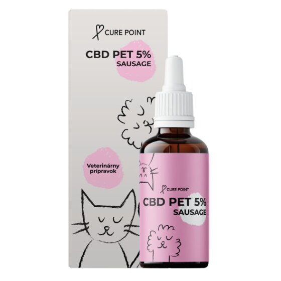 CURE POINT CBD Pet 5% Olej pro psy Sausage 10 ml