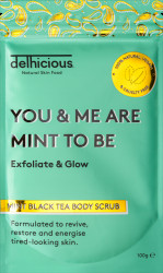 DELHICIOUS Mint Black Tea Body Scrub 100 g