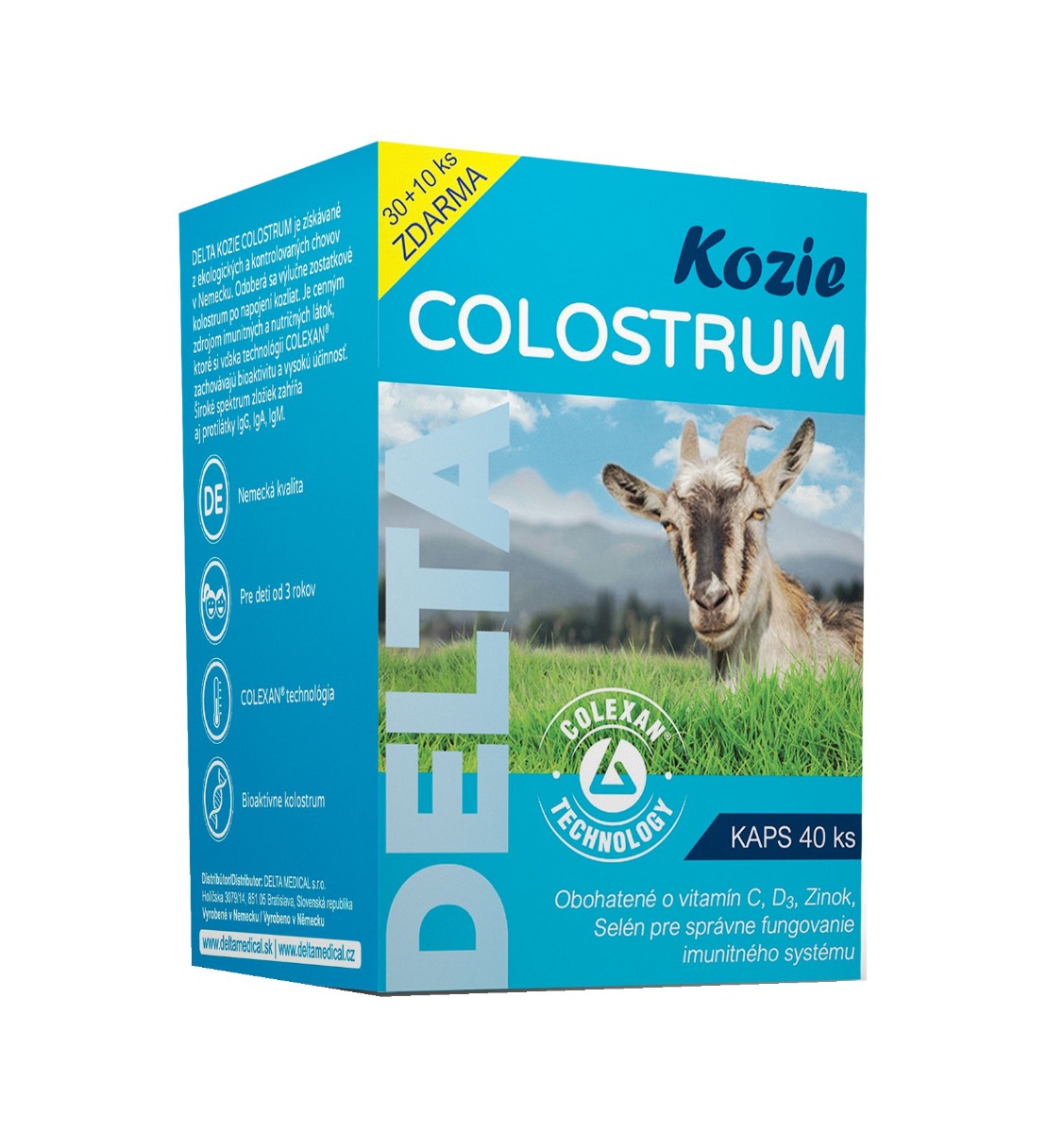 DELTA Colostrum Kozí 30+10 kapslí