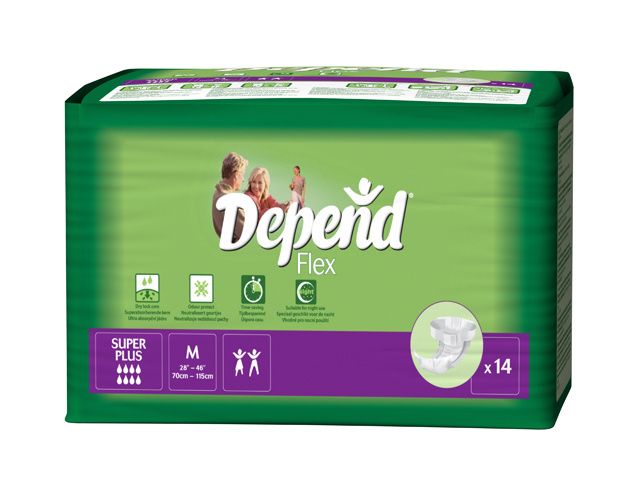 Depend Flex Super Plus vel. M plenkové kalhotky prodyšné 14 ks