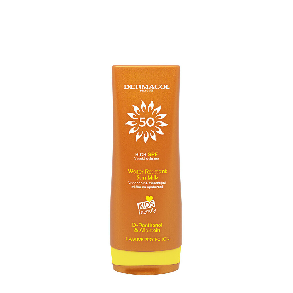 DERMACOL  Kids Voděodolné zvláčňující mléko na opalování SPF 50 200 ml