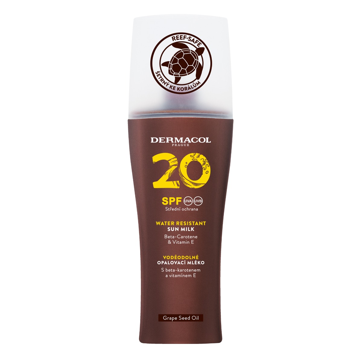 Dermacol SUN Mléko na opalování SPF20 rozprašovač 200 ml