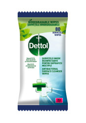 Dettol Antibakteriální ubrousky na povrchy 80 ks