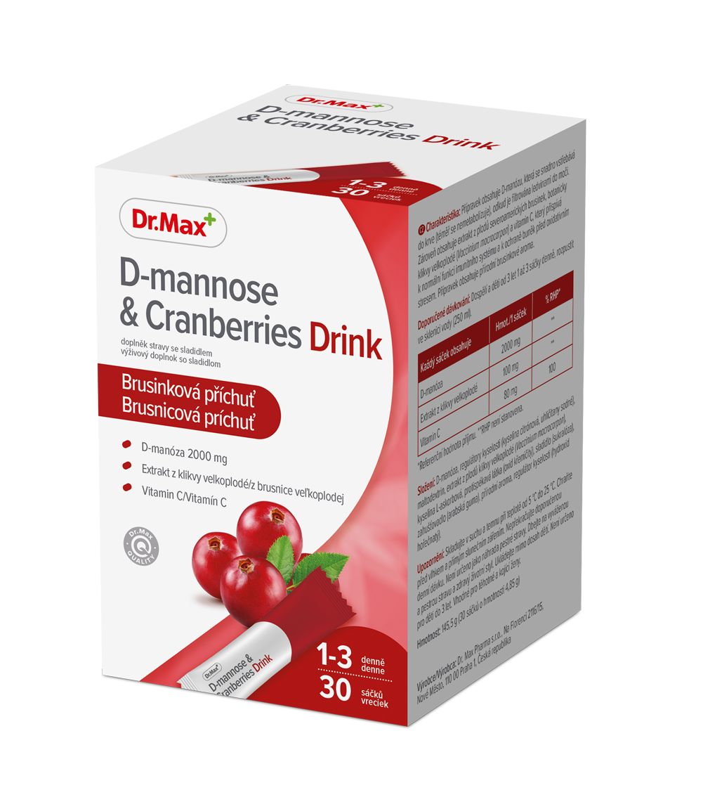 Dr. Max D-mannose & Cranberries Drink 30 sáčků