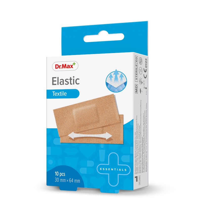 Dr. Max Elastic Textile 30 mm x 64 mm náplast 10 ks