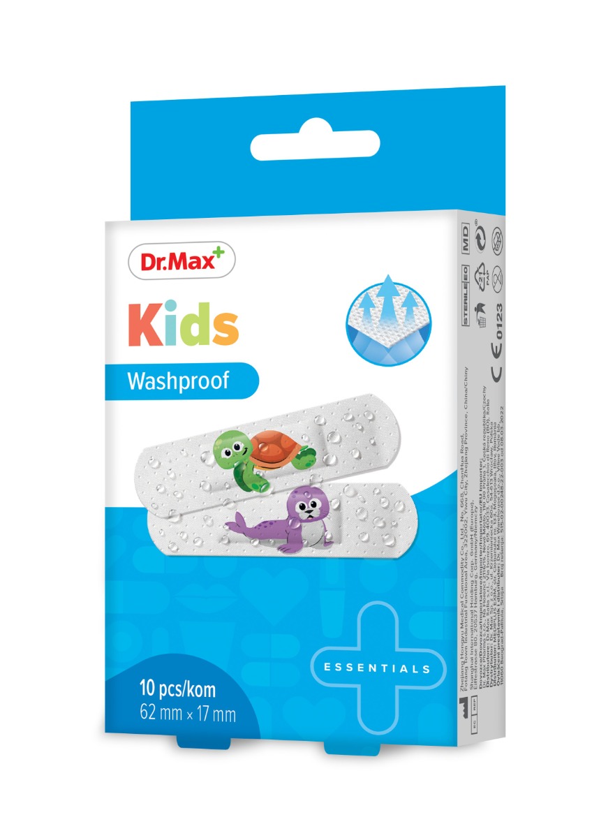 Dr. Max Kids Washproof 62 mm x 17 mm náplast 10 ks