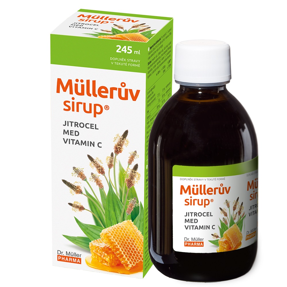 Dr. Müller Müllerův sirup s jitrocelem, medem a vitaminem C 245 ml