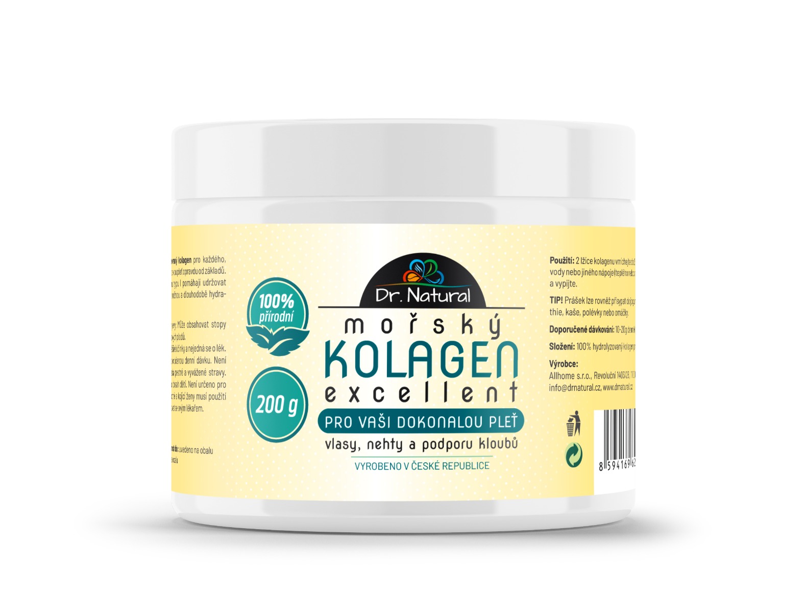 Dr. Natural Mořský Kolagen Excelent 100% 200 g