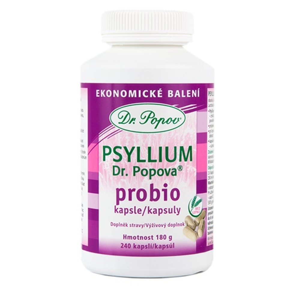 DR.POPOV Psyllium probio 240 kapslí