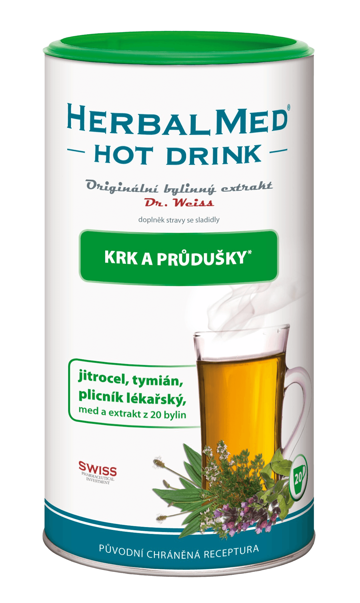 DR.WEISS HERBALMED HotDrink krk průdušky 180 g