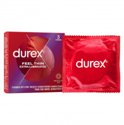 DUREX Feel Thin Extra Lubricated 3 ks