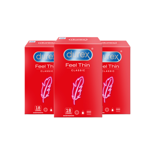 DUREX Kondomy Feel Thin Classic pack (2+1) 54 ks